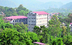 A seven-storeyed building raised at Hamirpur in violation of the rules