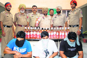 Three accused in police custody in Jalandhar.