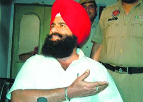 A file photo of Tejbir Singh at the time of his arrest from his brothers house in Amritsar