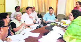 State Tourism, Women and Child Development Minister Amrita Rawat at a meeting in Dehradun on Tuesday