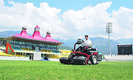 Preparations in full swing for IPL matches at HPCA Stadium in Dharamsala
