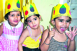 A Vegetable Vendor event in progress at Cherry Lane play school in Ludhiana
