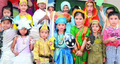 Students of GMSSS-10 during the talent hunt function in Chandigarh on Wednesday. 