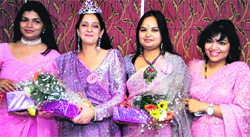Winners of the summer queen competition organised by the Dehradun Ladies Club on Wednesday. A Tribune photograph 