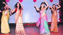 Students perform at a farewell party at Roorkee.