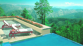 A view from the rooftop at Wildflower Hall