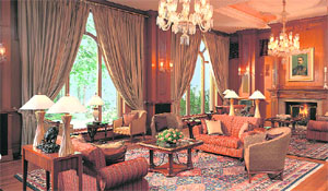 The lobby at the resort