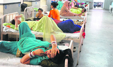 The general ward of Shri Maharaja Gulab Singh Hospital in Jammu.