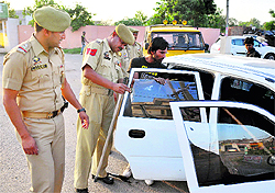 While the police claims to have initiated drives to enforce the ban on the use of black films on four-wheelers, a large number of vehicles continue to flout the High Court directive in Jammu