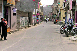 A metalled road in the Salem Tabri area of the ward