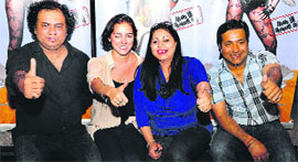 L-R: Gurjit Budwal, Prashant Sharma, Flora Baker and Rachana Budwal 