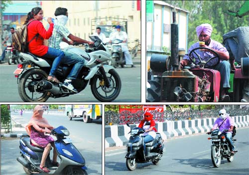 As mercury is hovering above the 40 degrees Celsius mark, moving outside nowadays is no less than an ordeal. Finding no way to avoid going outside, citizens are virtually relying on the refreshing power of fluids to fuel their courage for braving the scorching heat. Moreover, when the sun starts forcing you to run for cover, covering face too could be a practical option to brave the natures fury and also to remain on the track.