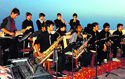 Woodstock School Jazz band performing at Jaypee Hotel Residency in Mussoorie on Sunday