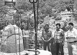 Officer on Special Duty, temple administration, Prem Prasad Pandit inspects ancient temples in Mandi