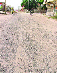 An ill-maintained road in ward no. 27