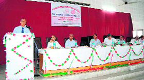 Speakers at the All-India Conference of Principals of Sri Guru Ram Rai Schools in Dehradun on Sunday.