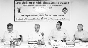 Delegates at a conference in Palampur on Monday