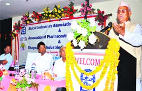 Minister for Labour and Dairy Harish Chandra Durgapal addresses a convention in Haridwar on Tuesday