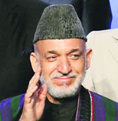 Afghan President Karzai at the summit.