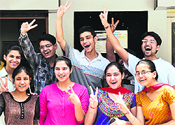 Some other successful candidates in a jubilant mood