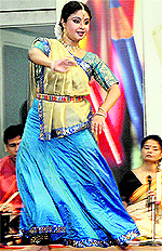 Kathak dancer Mahua Shankar performing at DCM Presidency School in Ludhiana