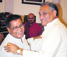 Kiran Mandal, BJP legislator from Sitarganj, being greeted by Uttarakhand Chief Minister Vijay Bahuguna in Dehradun