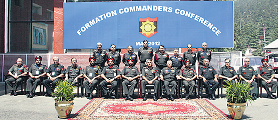 Formation Commanders of the Central Command of the Army at their annual conference in Nainital on Wednesday.