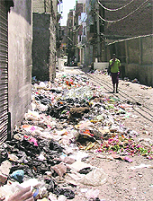 A garbage dump in ward no. 35