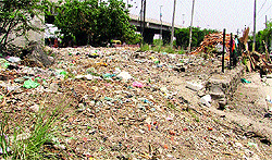 A garbage dump