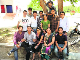 Colour therapy: Amit Kashyap with models 