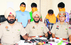 The accused in the police custody in Amritsar on Thursday. 