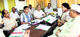 Uttarakhand Tourism and Alternate Energy Sources Minister Amrita Rawat addresses senior officials of her departments at a meeting in Dehradun on Thursday.