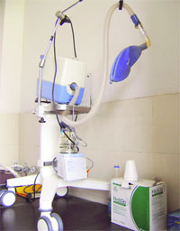 An unused ventilator at the trauma centre in Ambala City Civil Hospital.