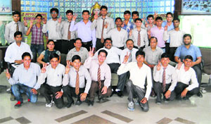 A group photo of the students of JKP Polytechnic, Sonepat, selected by various companies during the placement drive.