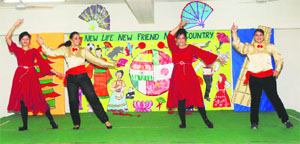 Students of Bal Bharati Public School during a cultural diversity programme in Ludhiana on Thursday. a tribune photograph