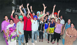 Ecstatic students of Guru Nanak Public School, Ludhiana. 