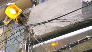 Streetlights on during day in ward No 37