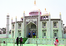 The Taj Mahal created at Parade Ground as a part of trade fair that kicked off in Dehradun on Friday