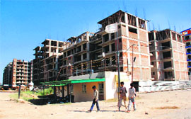 Scene at a delayed project in Zirakpur 