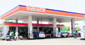 A view of the CITCO filling station at Sector 56 in Chandigarh.