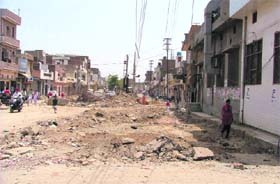 A road under construction in the area