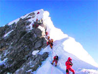An expedition to Mount Everest.