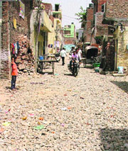 A street that needs to be carpeted in Dr Ambedkar Nagar.