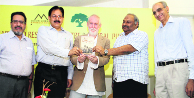 Actor Tom Altar releases Mera Hindustan, Hindi edition of Jim Corbett's famous book My India, in Dehradun on Wednesday. 