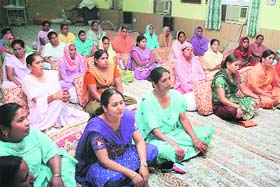 A workshop of women panches and sarpanches of the National Conference in Jammu on Wednesday