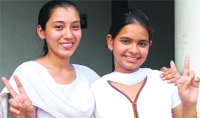 Neha and Swati in jubilant mood.