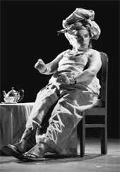  Maya Krishna Rao, actress and director, performs during the play, Quality Street, at Tagore Theatre in Chandigarh on Friday.