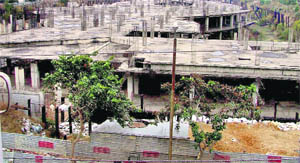 A view of the City Centre project at Ward No. 59 in Ludhiana.