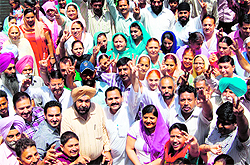 Supporters come out in support of Neelam Bala, the BJP candidate from Ward number 14, in Amritsar