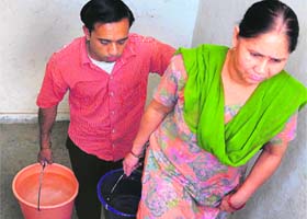 Uphill Task: City residents face a tough time to fetch water for themselves